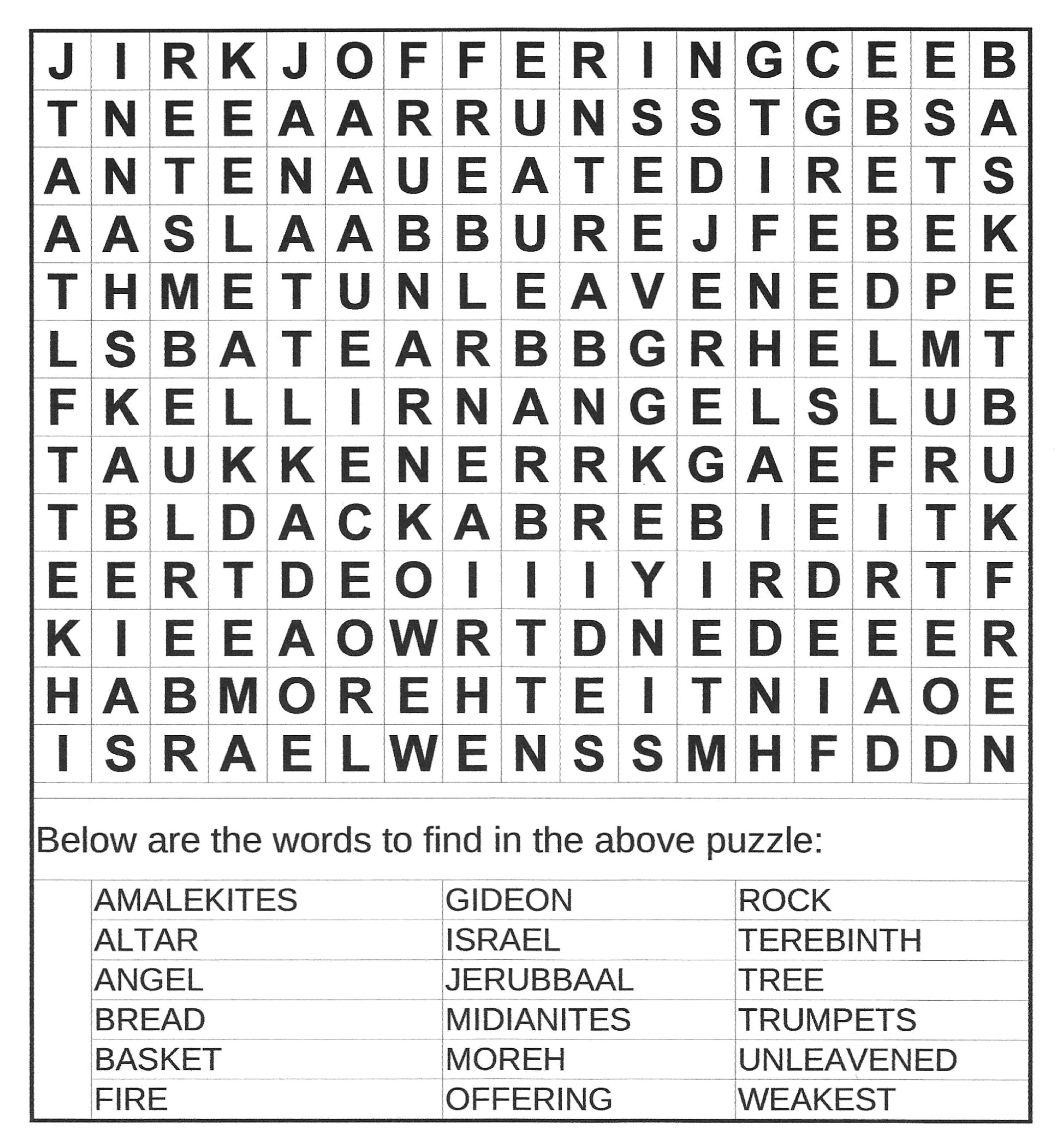 judg 6 7 wordfind